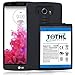 TQTHL LG G3 [10000mAh] Extended Battery Replacement with Soft TPU Full Edge Protection Case (More than 3X Extra Battery Power) Compatible with All LG G3 models- Black [18 Month Warranty]