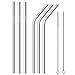 IPEC THERAPY Set of 6 Stainless Steel Straws for for Tumblers Rumblers Cold Beverage (3Straight&3 Bent&2brushes), Silver