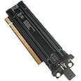 JMT PCI-E 4.0 x16 1 to 2 Expansion Card Gen3 Split Card PCIe-Bifurcation x16 to x8x8 with 20mm Spaced Slots CPU4P Power Supply Port (+4Pin Cable)