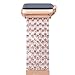 FresherAcc Apple Watch Band, Luxury Zircon Stones Replacement Strap for iWatch All Series Crystal Rhinestone Diamond Watch Bracelet Wristband Stainless Steel Band (38MM Rose Gold)