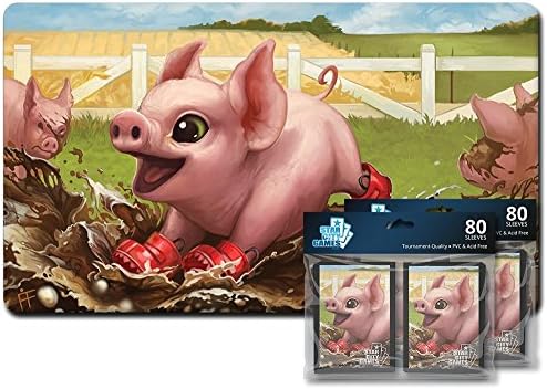 StarCityGames Creature Collection Player Bundle - Piglet (One Playmat &amp; Two 80 ct. Packs of Sleeves)