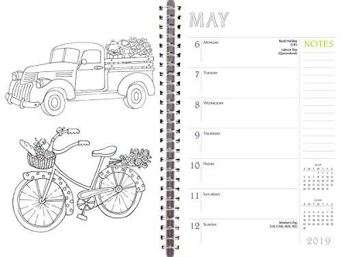 Keep Calm and Color On 2019 18-Month Weekly Planner, 6 x 9, (CW-0491)