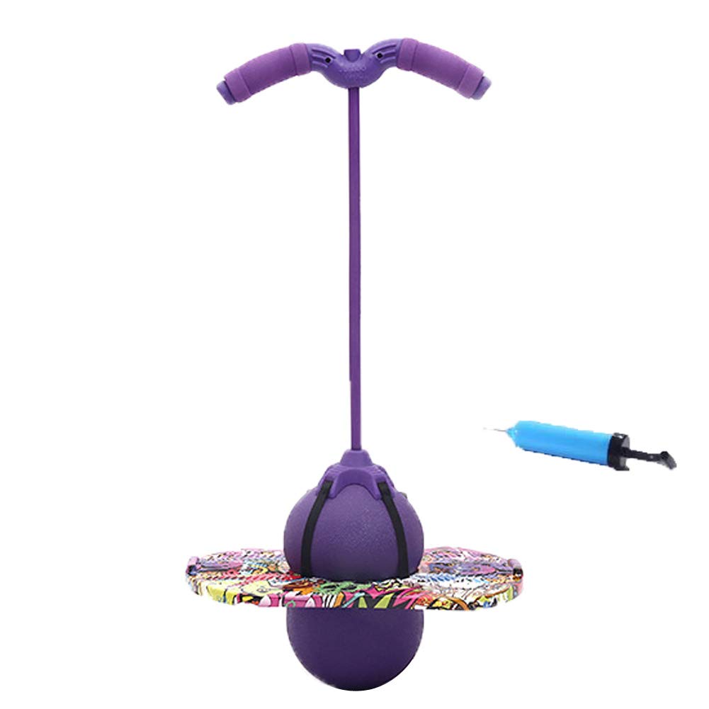 LONTG Pogo Ball Pogo Stick Jumper Balance Ball Hopper Balls Balance Board Bounce Space Balls With Handles Home Indoor Games Fitness Body Training Assistant Workout Accessories For Adults