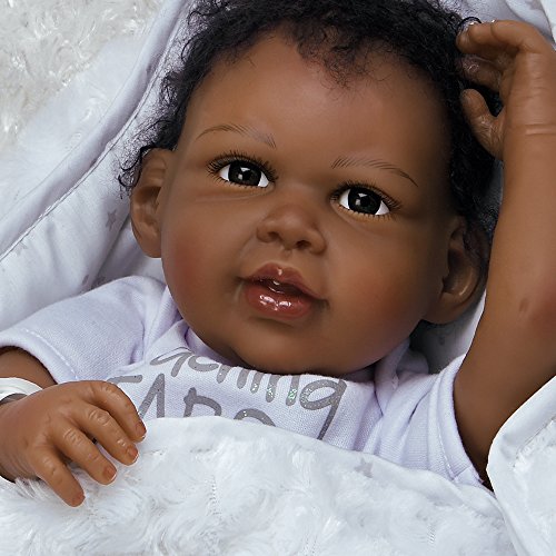 Paradise Galleries Reborn Baby Doll Like African American NewbornBaby Doll, Baby Bundles: Reaching For The Stars Girl Doll Crafted in Silicone-Like Vinyl and Weighted Body, 19 inch