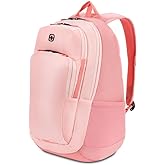 SwissGear MetroEdge Laptop Backpack, Laptop Bag Fits Most 16-Inch Laptops, Commuter Friendly Trolley Sleeve, Ideal for Work, Travel or School - Coral (18.5-Inch)