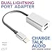 iPhone 8 / 8 Plus 7 / 7 Plus Splitter Cable Adapter, by Tip-Top Home Goods - iOS 11 - 2 in 1 Dual Lightning Headphone Jack Audio & Charger Adapter