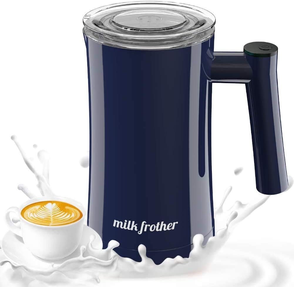 Emulsionneur/mousseur à lait Amzchef 8 EN 1 Mousseur à Lait Multifonctionnel 550 Watts, Chauffe Lait Avec Tasse en Fendue de 600 ml pour Lait Chaud et Froid, Lait au Chocolat, Aliments