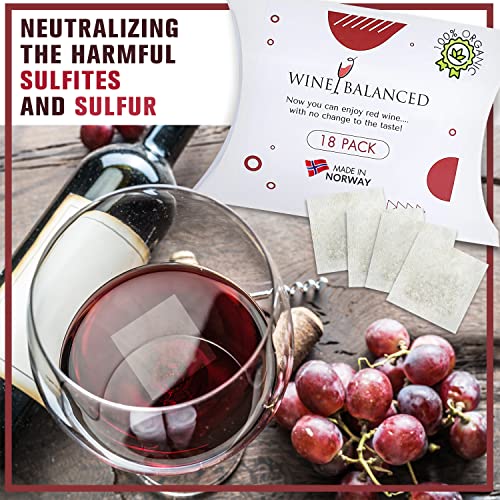 Wine Balanced Norway's Secret! Organic Wine Filter! 18 Pack No More