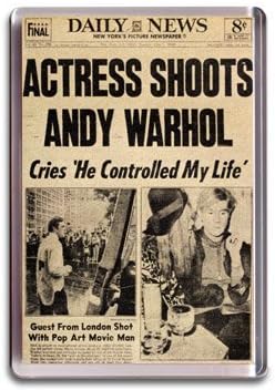 Actress Shoots Andy Warhol Fridge Magnet