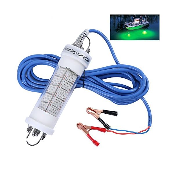 Goture-12V-IP68-High-power-LED-Fully-Submersible-Night-Fishing-Light-Deep-Drop-Underwater-Lure-Bait-Fish-Finder-Lamp-with-547-Cable-for-Krill-Phytoplankton-Squid-White-Blue-Green