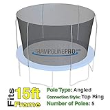 Jumppod/bazoongi Replacement Netting for Some 5 Pole Enclosures (Not for Any Jp1514 Model) **Read Description to Match Your Trampoline, Avoid Return Costs. This Net Has Inserts on the Top Only.