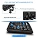 VicTsing Spill-Resistant Wired Keyboard, Computer USB Keyboard with 5 Feet USB Cable and Foldable Stands, Support Windows 10/8/7/Vista/XP, Mac, Linux, Black