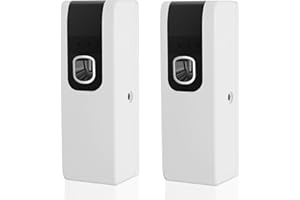 Ripeng 2 Pcs Automatic Air Freshener Spray Dispenser 6.2 oz ABS Plastic Fragrance Standing Wall Mounted Free Standing for Home and Commercial Use, Adjustable Scent Release Setting, No Battery