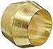 Eaton Weatherhead 60X4 Compression Sleeve, CA360 Brass, 1/4