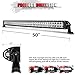 TURBO SII For 1997-2006 Jeep Wrangler TJ 50Inch Led Light Bar Offroad Light w/Upper Roof Windshield Lower Corner Mounting Brackets + 2PC 4
