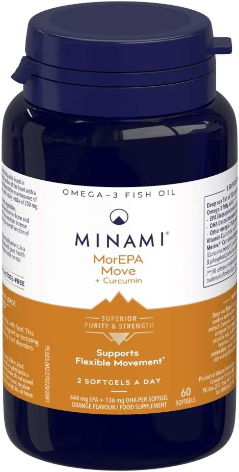 Omega 3 Fish Oil Supplement, Minami, MorEPA Move Plus Cucurmin, High Concentration of DHA & EPA
