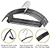 Voilamart Bump Free Clothes Hangers 30 Pack, Non Slip Dry Wet Hangers, No Shoulder Bump Suit Hangers with Bar Hooks for Men Women Dress Coat Pant Closet Organizer-Steel