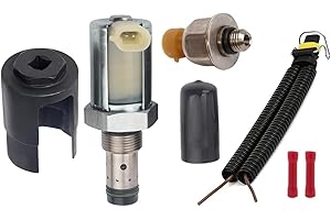 Upgrade IPR Valve 6.0 Powerstroke Injector Pressure Regulator ＆ ICP Control Sensor for 2003-2010 Ford Super Duty F250 F350 F4