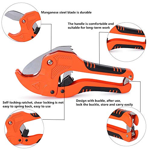 63mm PVC Cutter Ratcheting Pipe Cutters Cuts up to 21/2" Pipe Capacity