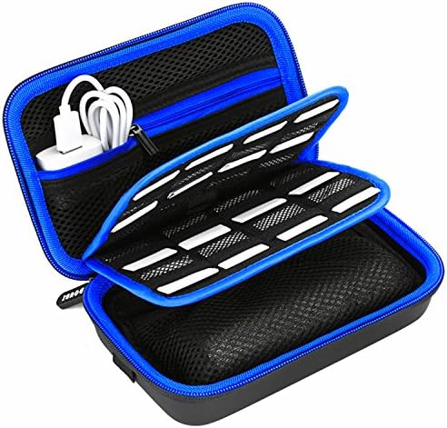 New Nintendo 2DS XL Carrying Case by DOUBI - With Removable Pouch and 16 Game Cartridge Holders