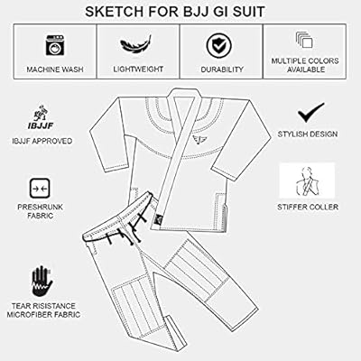 Buy Jayefo Kids Brazilian Jiu Jitsu Gi For Boys And Girls Ibjjf Legal Bjj Lightweight Soft Preshrunk Grappling Children Youth Mma Free White Belt Online In Turkey B07ycwznfr