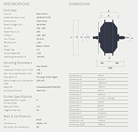 bafang 350w rear hub motor