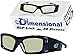 Adult DLP Link eD Elite 144 Hz 3D Glasses (eDimensional Active Rechargeable) for All 3D DLP Projectors - BenQ, Optoma, ViewSonic & Endless Others!