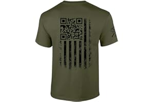 Trenz Shirt Company American Flag 47th President Tshirt American Flag 47th President Dance QR Code Funny Short Sleeve T-Shirt