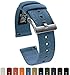 22mm Nantucket Blue - BARTON Canvas Quick Release Watch Band Straps - Choose Color & Width - 18mm, 19mm, 20mm, 21mm, 22mm, 23mm, or 24mm