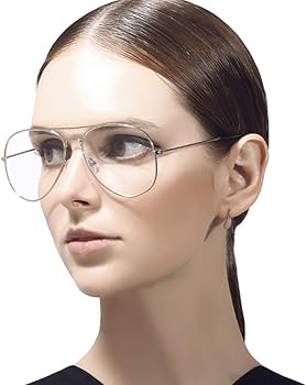 mens clear aviator glasses