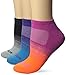 Saucony Women's Ombre Cushion No Show Athletic Sport Performance Sock 3-Pack, Pink Assorted, Shoe Size: 5-10