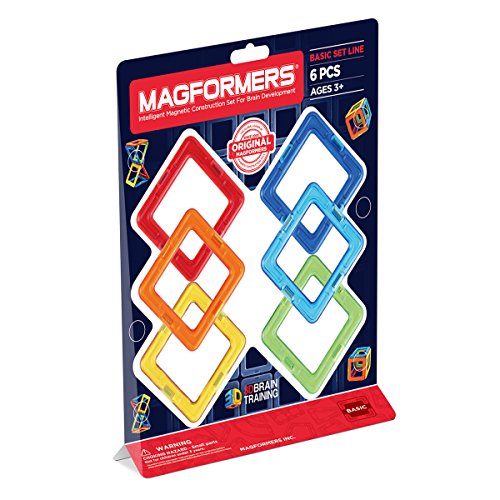 Magformers Square Set (6Pieces) Building Blocks, Educational