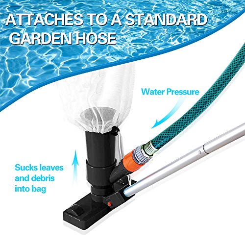 SpinLaLa Portable Jet Pool Vacuum Cleaner, Handheld Manual Portable