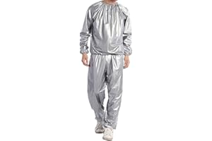 Sauna Suit, Waterproof, Windproof PVC Fitness Sweat, with Elastic Waist, for Fitness Exercise, Weight Loss Shaping