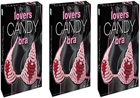 Candy Bra and G-String Set - Pink and Red (3 Pack)