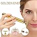 NUOMAN Beauty Bar 24k Golden Pulse Facial Massager T-Shape Pulse Sign Face Massage Tools for Sensitive Skin Face Pull Tight Firming Lift