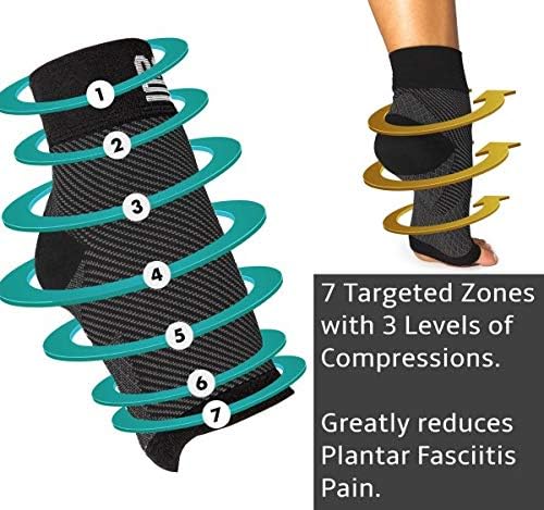 Modetro Socks - Ankle Compression Socks for Ankle Support & Foot Discomfort Relief, Dotted Black, L ( 2 works ) - Image 5