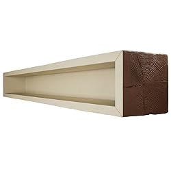 6"W x 10"H x 12'L 3-Sided (U-Beam) Hand Hewn
