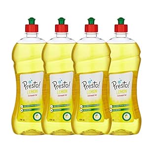 Amazon Brand – Presto! Dish wash Gel Lemon -750 ml (Pack of 4)