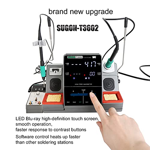 Sugon T3602 Soldering Station ，240W 2 in 1 Digital Solder Iron Station