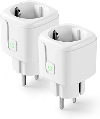 Smart Steckdose mit Energieüberwachung, WLAN Zeitschaltuhr Steckdose mit Solar Monitoring, TOU-Tarif, Überstrom- & Überhitzungsschutz, Smart Plug kompatibel mit Alexa & Google, 2 Stücke