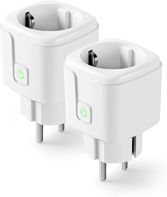 Smart Steckdose mit Energieüberwachung, WLAN Zeitschaltuhr Steckdose mit Solar Monitoring, TOU-Tarif, Überstrom- & Überhitzungsschutz, Smart Plug kompatibel mit Alexa & Google, 2 Stücke