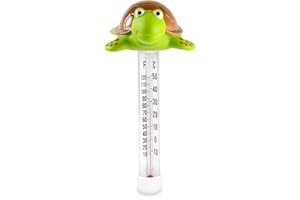 BEENTIBER Floating Pool Thermometer, Large Size Easy Read for Water Temperature with String for Outdoor & Indoor Swimming Pools and Spas, Hot Tubs & Aquariums（Turtle）