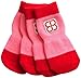 Petego Traction Control Indoor Socks for Dogs, Red/Pink, X-Small, Set of 4