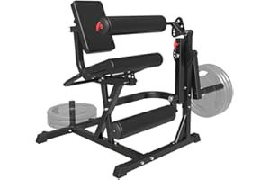 FAGUS H Leg Extension and Leg Curl Machine, Lower Body Special Leg Machine for Seated Leg Rotary Extension and Curl, Adjustable Leg Exercise Bench with Plate Loaded for Thigh, Home Gym Weight Machine