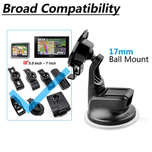 Sturdy Sticky Gel Suction Cup GPS Ball Mount for Garmin GPS Units, Dashboard Windshiled Window Dash GPS Car Holder for Garmin Nuvi Dezl RV Drive Drivesmart Zumo Driveassist DriveLuxe StreetPilot - Thumbnail 3