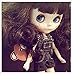 ICY Fortune Days Original Doll Clohtes Outfit, Striped T-Shirt(Black) and Short Dungarees(Black or Blue), Doll Dress Up for 1/6 12inch Blythe Doll or ICY Doll- Fortune Days
