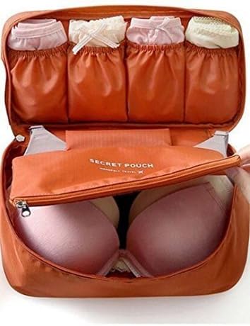 Allamwar Travel Storage Toiletry Pouch for Underwear Clothes Lingerie Bra Cosmetic Pouch Organisation for Women CHK