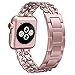 NO1seller Top Band Compatible for Apple Watch Series 5 4 40mm 44mm Series 3 2 1 38mm 42mm Women Men,Cowboy Stainless Steel Metal Replacement Accessories Bling Jewelry Iwatch Wristband Strap Bracelet