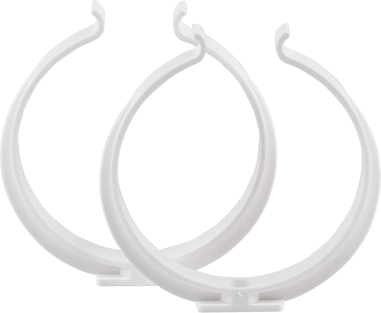 White Ø 100mm / 4inch Round Ducting Pipe Fixing Clip, Pipe Clamp Made of PVC, 2 Pieces